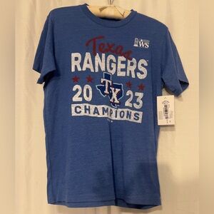 Texas Rangers 2023 Champions Blue T-Shirt Mens Size Medium NWT